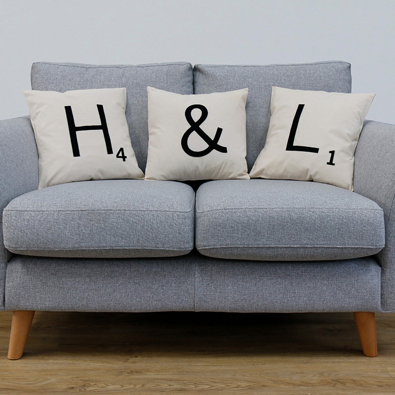 Scrabble Alphabet Letter-& Pillow Case Cushion Cover Home Sofa Décor 